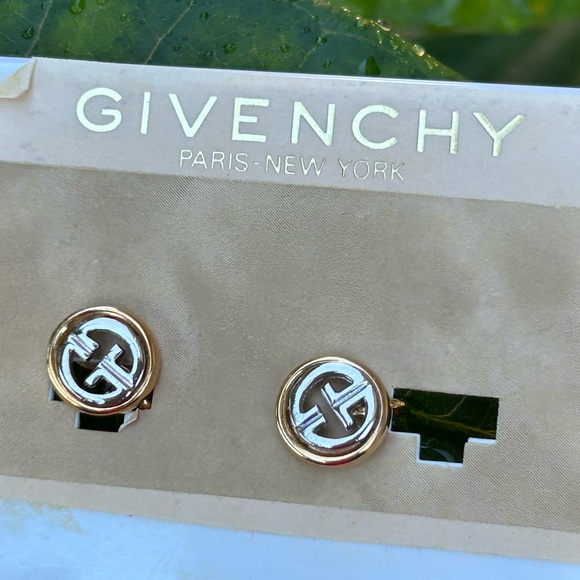 Vintage Givenchy Two-Tone G Clip-On Earrings